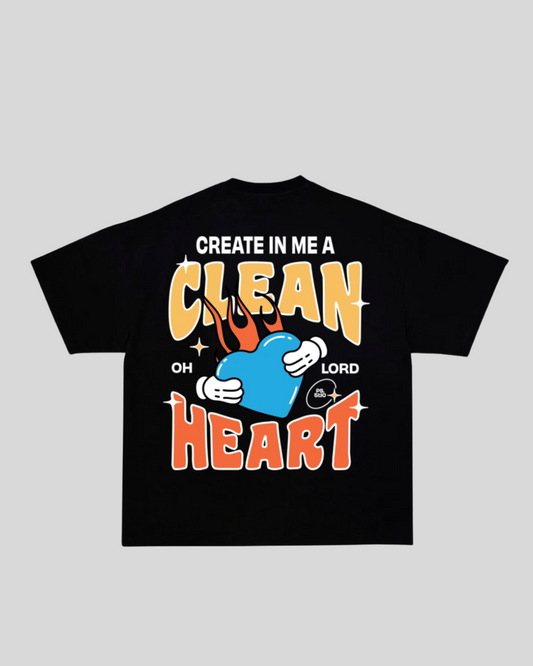 "CLEAN HEART" BLACK T-SHIRT