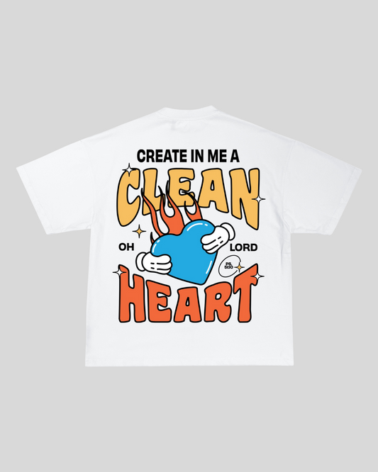 "CLEAN HEART" WHITE T-SHIRT